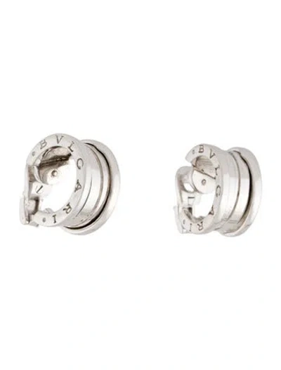 Pre-owned Bvlgari 18k B.zero1 Hoop Earclip Earrings In Multi