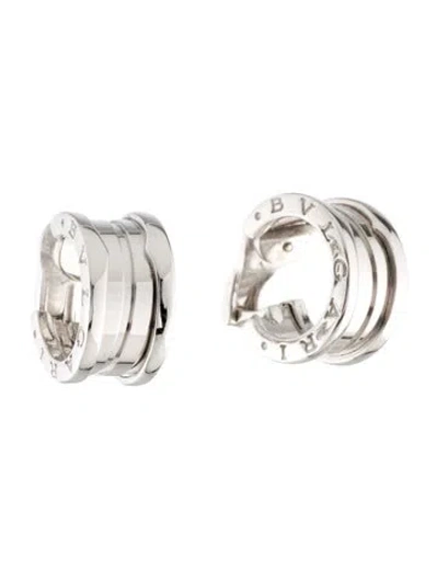 Pre-owned Bvlgari 18k B.zero1 Hoop Earrings In Multi