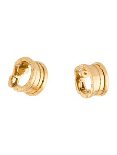 Pre-owned Bvlgari 18k B.zero1 Hoop Earrings In Multi