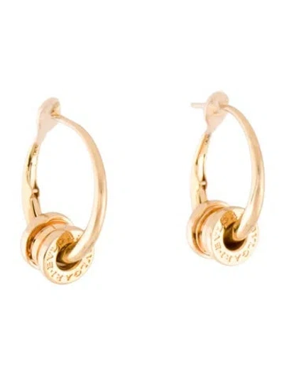 Pre-owned Bvlgari 18k B.zero1 Hoop Earrings In Multi