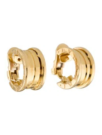 Pre-owned Bvlgari 18k B.zero1 Hoop Earrings In Multi