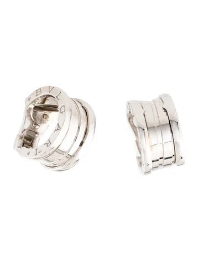 Pre-owned Bvlgari 18k B.zero1 Hoop Earrings In Multi