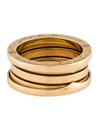 Pre-owned Bvlgari 18k B.zero1 Three-band Ring In Multi