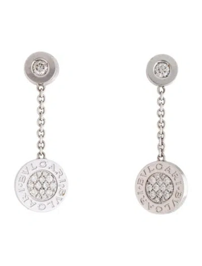 Pre-owned Bvlgari 18k Diamond   Drop Earrings In Multi