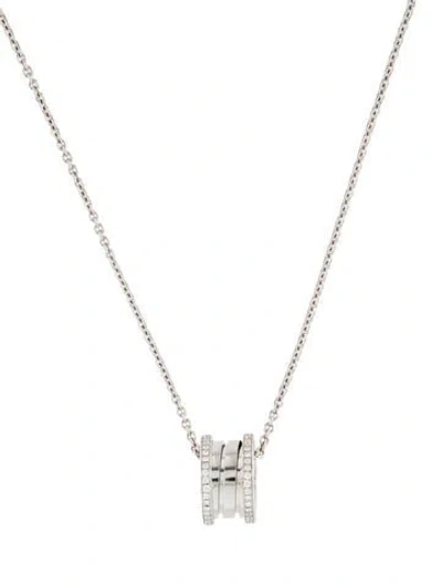 Pre-owned Bvlgari 18k Diamond B.zero 1 Necklace, 18" In Multi