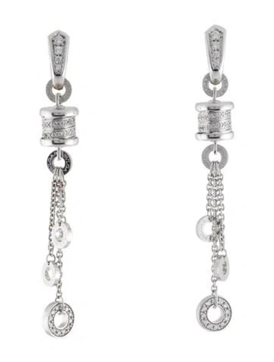 Pre-owned Bvlgari 18k Diamond B.zero1 Drop Earrings In Multi