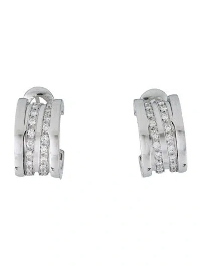 Pre-owned Bvlgari 18k Diamond B.zero1 Earrings In Multi