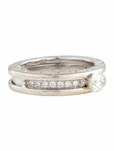 Pre-owned Bvlgari 18k Diamond B.zero1 Engagement Ring In Multi