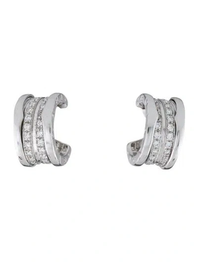 Pre-owned Bvlgari 18k Diamond B.zero1 Huggies In Multi