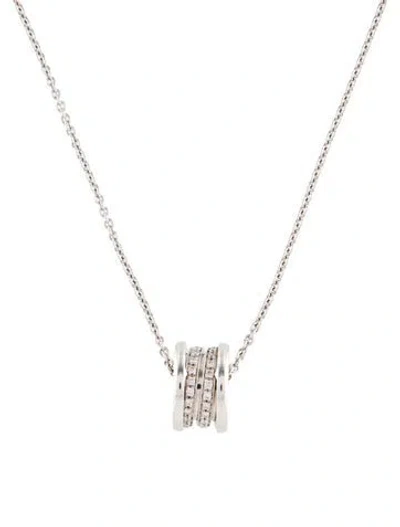 Pre-owned Bvlgari 18k Diamond B.zero1 Pendant Necklace, 18.25" In Multi