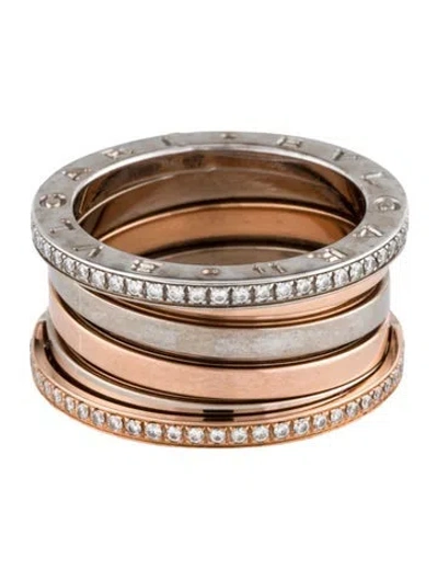 Pre-owned Bvlgari 18k Diamond B.zero1 Ring In Multi