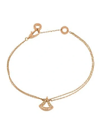 Pre-owned Bvlgari 18k Diamond Divas' Dream Bracelet, 7.25" In Multi