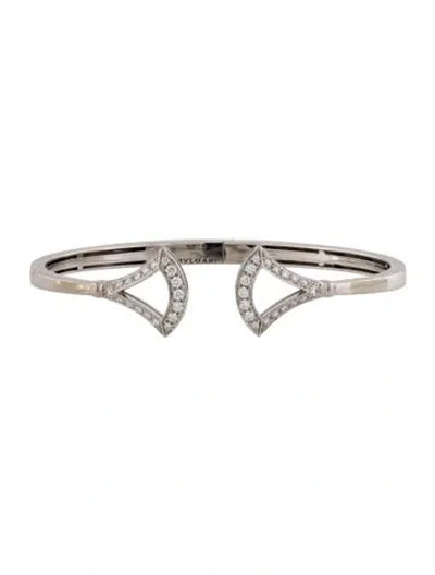 Pre-owned Bvlgari 18k Diamond Divas' Dream Cuff Bracelet, 6" In Multi