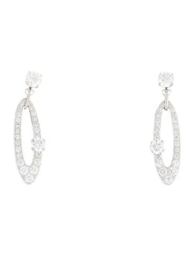 Pre-owned Bvlgari 18k Diamond Elisia Drop Earrings In Multicolor