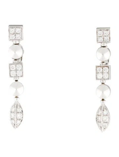 Pre-owned Bvlgari 18k Diamond Lucea Earrings In Multi