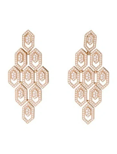 Pre-owned Bvlgari 18k Diamond Serpenti Drop Earrings In Multicolor