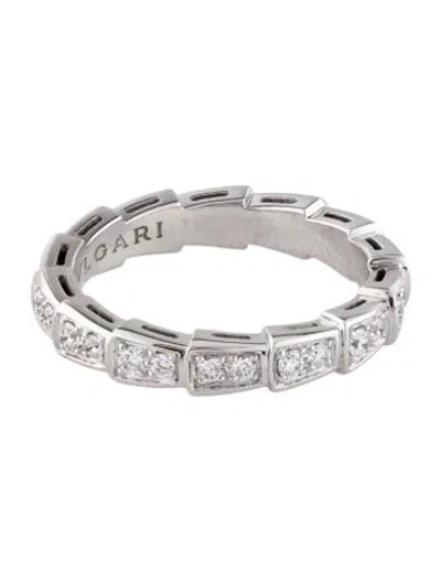Pre-owned Bvlgari 18k Diamond Serpenti Viper Band In Multi