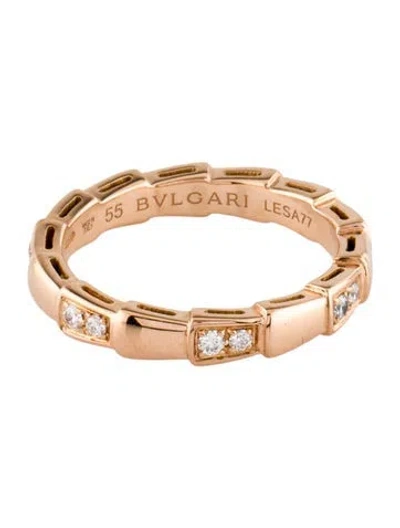 Pre-owned Bvlgari 18k Diamond Serpenti Viper Ring In Multi