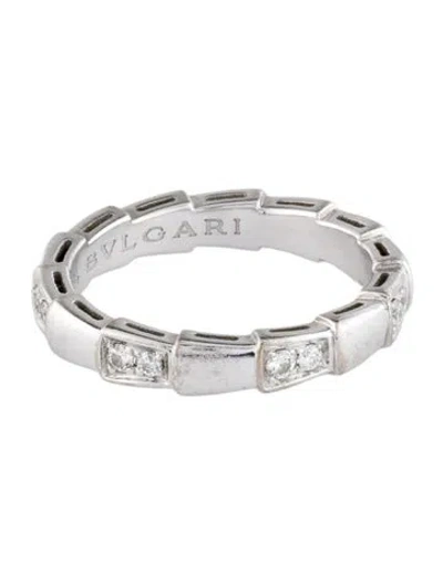 Pre-owned Bvlgari 18k Diamond Serpenti Viper Ring In Multi