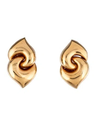 Pre-owned Bvlgari 18k Doppio Cuore Earclip Earrings In Multicolor