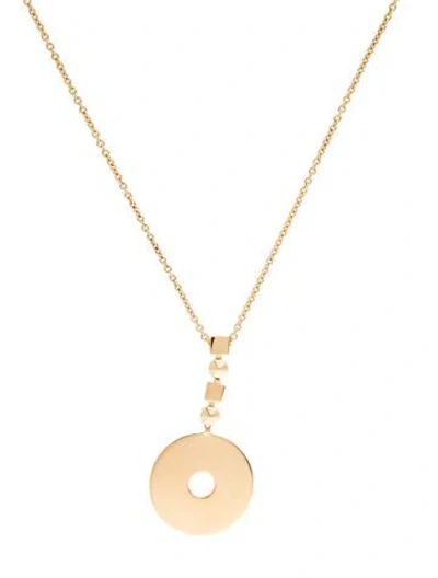 Pre-owned Bvlgari 18k Lucea Pendant Necklace, 17" In Multi