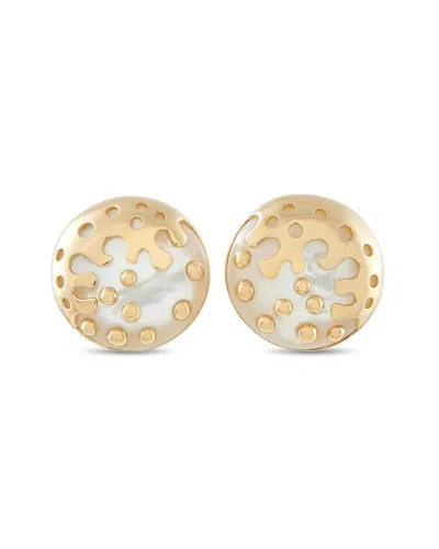 Pre-owned Bvlgari 18k Mother Of Pearl Clip-on Earring (authentic Pre-loved)