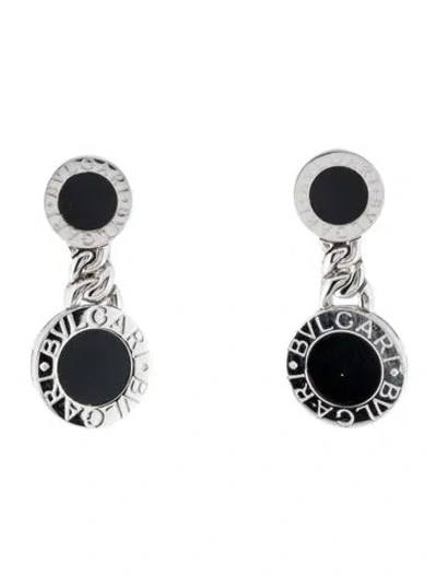 Pre-owned Bvlgari 18k Onyx   Drop Earrings In Multi