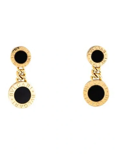 Pre-owned Bvlgari 18k Onyx   Drop Earrings In Multi