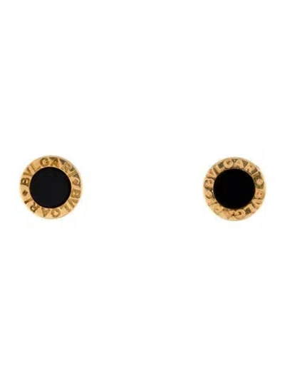 Pre-owned Bvlgari 18k Onyx   Stud Earrings In Multi