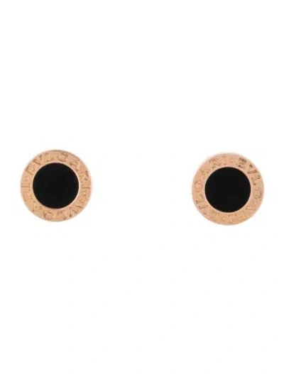 Pre-owned Bvlgari 18k Onyx   Stud Earrings In Multicolor