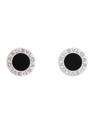 Pre-owned Bvlgari 18k Onyx   Stud Earrings In Multicolor