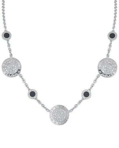 Bvlgari 18k Onyx Necklace (authentic Pre-loved) In Silver