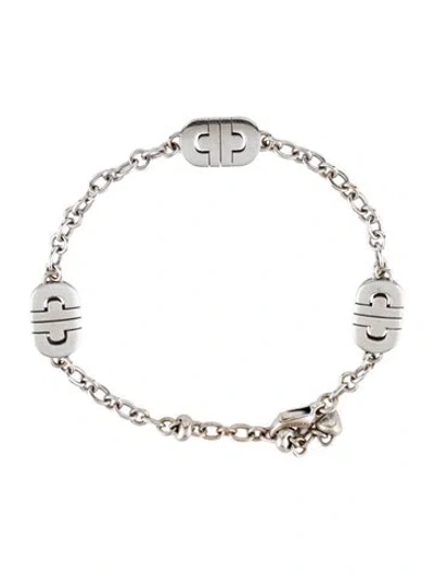 Pre-owned Bvlgari 18k Parentesi Station Link Bracelet, 8" In Multi