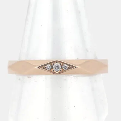 Pre-owned Bvlgari 18k Pink Gold Pink Gold Diamond Facet Ring Size 9