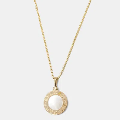 Pre-owned Bvlgari 18k Pink Rose Gold Mother Of Pearl Necklace