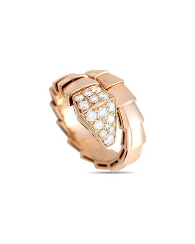 Bvlgari 18k Rose Gold 0.53 Ct. Tw. Diamond Ring (authentic Pre-loved)