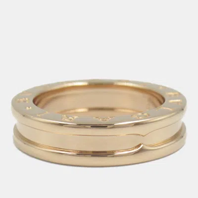 Pre-owned Bvlgari 18k Rose Gold B-zero1 Band Ring Eu 48
