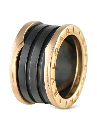 Pre-owned Bvlgari 18k Rose Gold B-zero1 Ring In Yellow