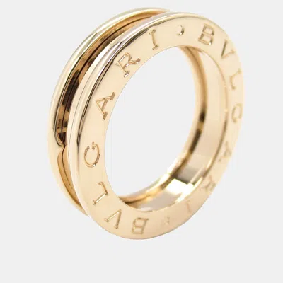 Pre-owned Bvlgari 18k Rose Gold B.zero1 Band Ring Eu 48