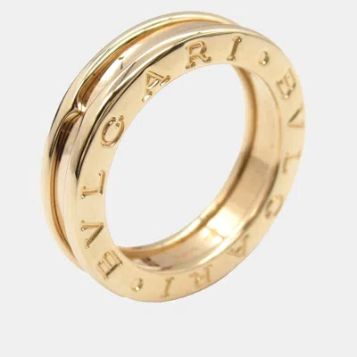 Pre-owned Bvlgari 18k Rose Gold B.zero1 Band Ring Eu 49