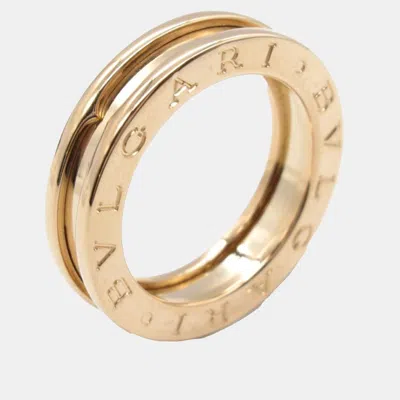 Pre-owned Bvlgari 18k Rose Gold B.zero1 Band Ring Eu 51