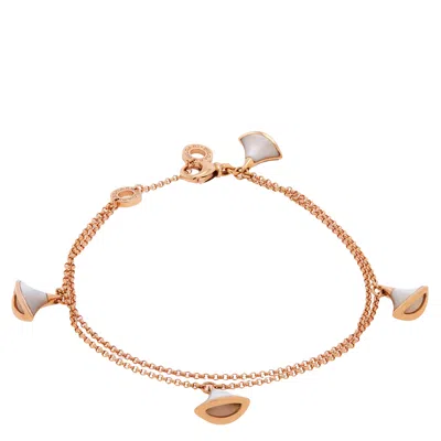Bvlgari 18k Rose Gold Mother Of Pearl Diva's Dream Bracelet In ["pink","mother Of Pearl","gold Tone","rose Gold Tone"]