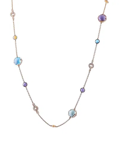 Bvlgari 18k Rose Gold Multiple Gem Stones Necklace (authentic Pre-loved)