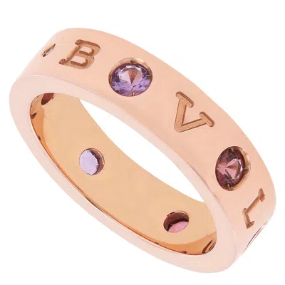 Bvlgari 18k Rose Gold Roman Sorbets Ring In ["pink","gold Tone","rose Gold Tone"]