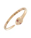 Pre-owned Bvlgari 18k Rose Gold Ruby Bracelet (authentic Pre-loved) In Gold