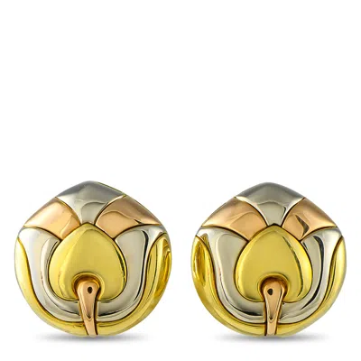 Bvlgari 18k Rose, White, And Yellow Gold Clip-on Earrings Bv05-042225