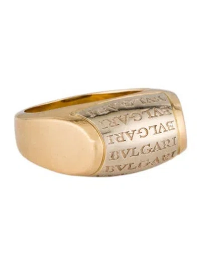 Pre-owned Bvlgari 18k Tronchetto Ring In Multi