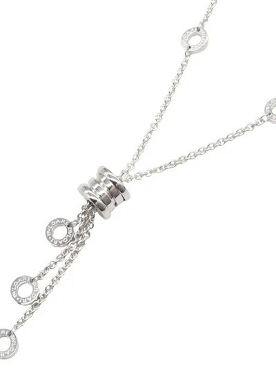 Pre-owned Bvlgari 18k White Gold B-zero1 Necklace In Silver