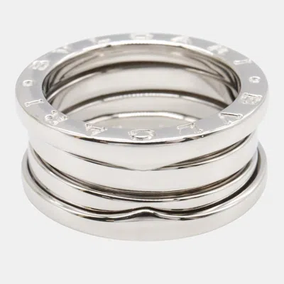 Pre-owned Bvlgari 18k White Gold B-zero1 Ring Eu 50