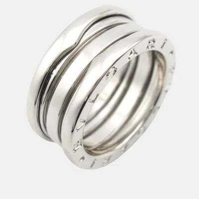 Pre-owned Bvlgari 18k White Gold B-zero1 Ring Eu 52